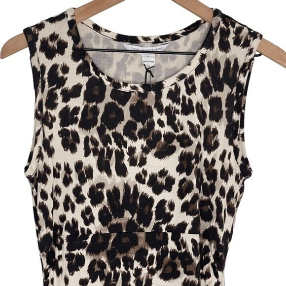 Diane von Furstenberg Dress 6 NWT Leopard Print Sheath Business Casual DVF Silk - Picture 2 of 9